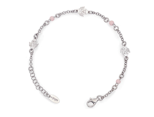 Bracciale Angeli  AG925 perline rosa Default Title