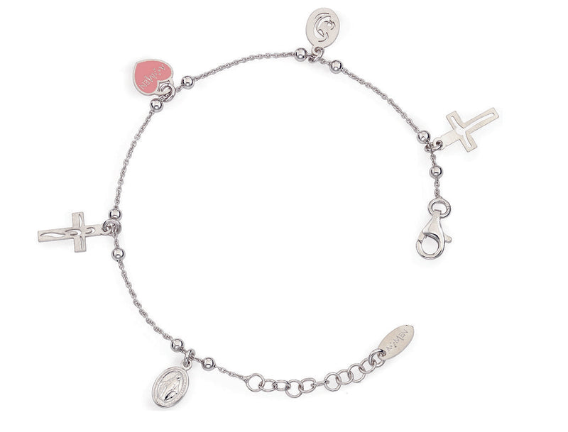 Bracciale charms Angeli, Cuore  Madonna col Bambino  AG925 Default Title