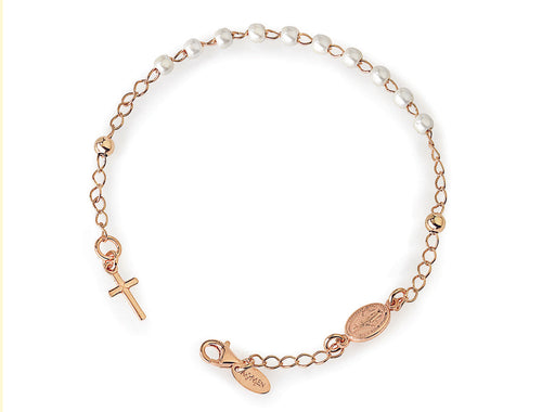 Bracciale Rosario  AG925 perle Croce charm Default Title