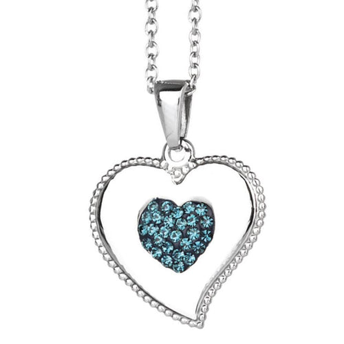 Collana con cuore pendente e strass blu Montana Default Title