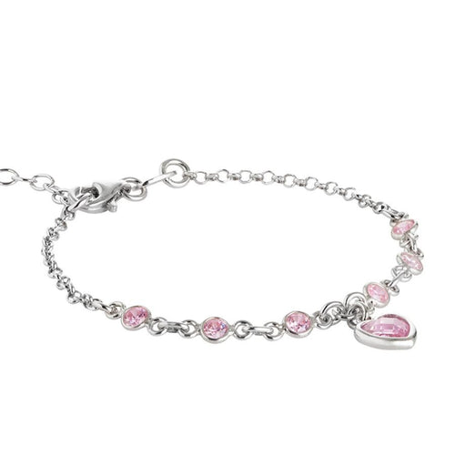 Bracciale in argento con zirconi rosa Default Title