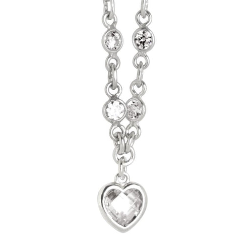 Collana in argento con zirconi crystal Default Title