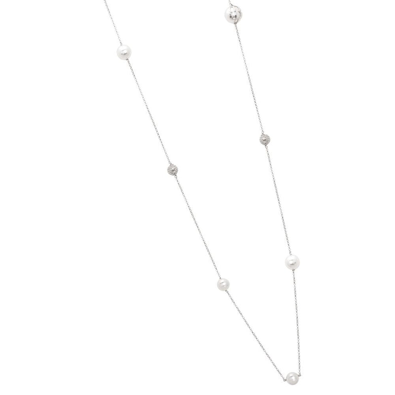 Collana lunga con perle Swarovski, sfere diamantate e zirconi Default Title