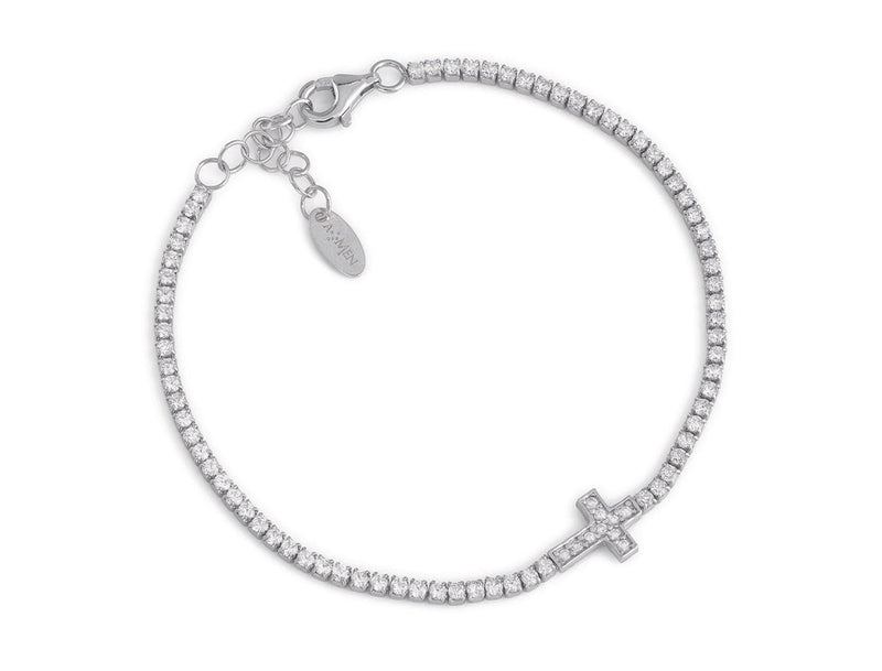 Bracciale Tennis Croce AG925 e zirconi donna cm 16+3 Default Title