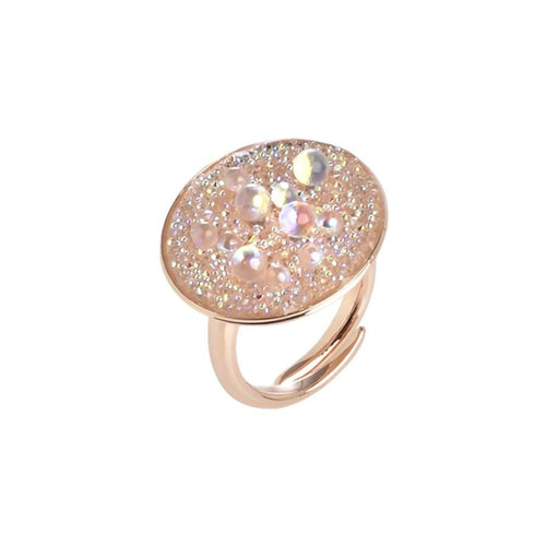 Anello regolabile con superficie Swarovski galuchat aurora boreale Default Title