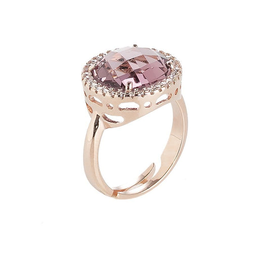 Anello con cristallo amethyst Default Title