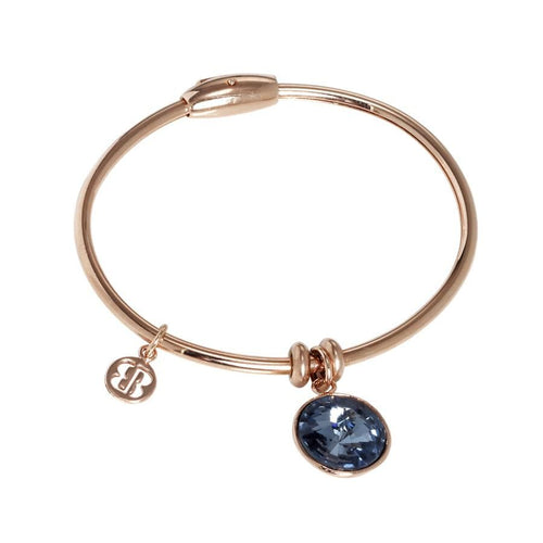 Bracciale con charm in cristallo Swarovski denim blu Default Title