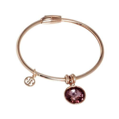 Bracciale con charm in cristallo Swarovski antique pink Default Title