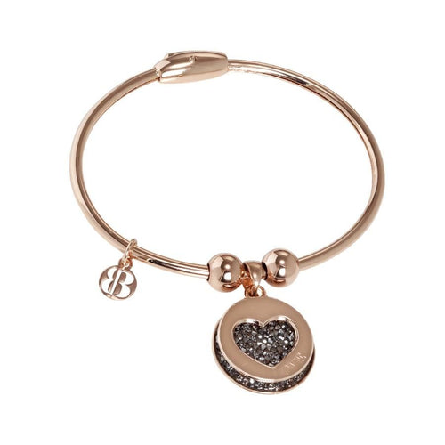 Bracciale con charms e Swarovski cristal rock metallic silver trasparent Default Title