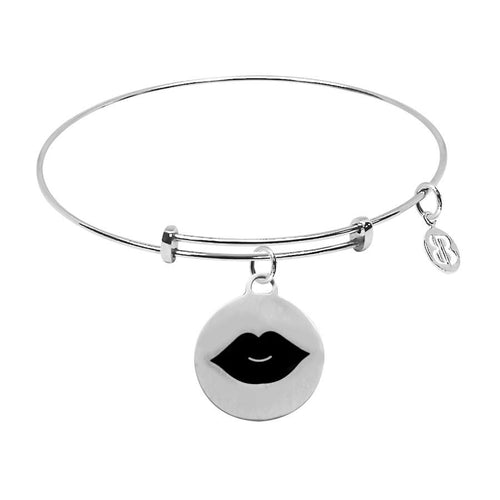 Bracciale con medaglietta "Kiss Me" e labbra Default Title