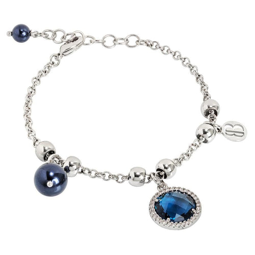 Bracciale con perle Swarovski night blu e cristallo blu London Default Title