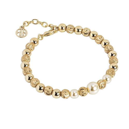 Bracciale con perla centrale Swarovski light gold Default Title