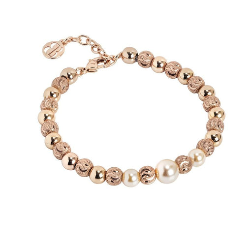 Bracciale con perla centrale Swarovski peach Default Title