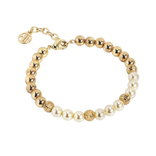 Bracciale dorato con perle Swarovski light gold Default Title