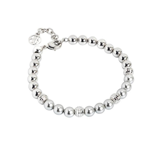 Bracciale con perle Swarovski light grey Default Title