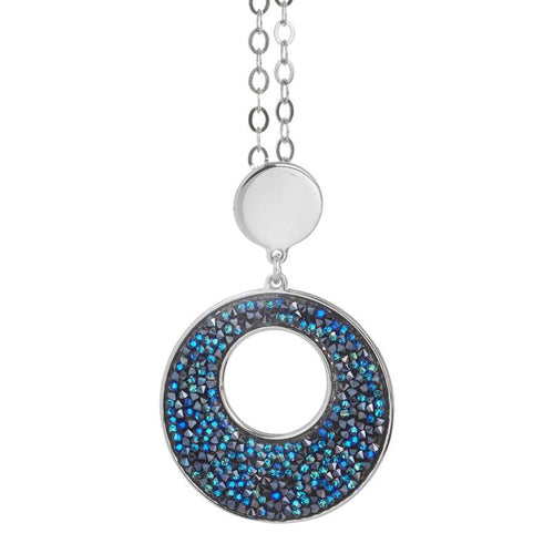 Collana con pendente in Swarovski crystal rock bermuda blu Default Title