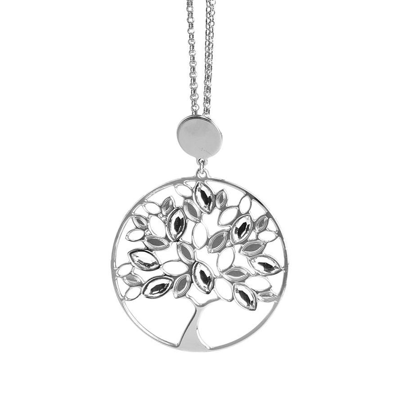 Collana con albero della vita pendente e Swarovski crystal Default Title