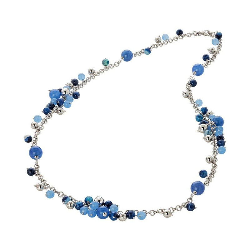 Collana con agata light blue, blue e mix blue Default Title