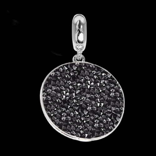 Charm con tappetino Swarovski metallic silver black Default Title