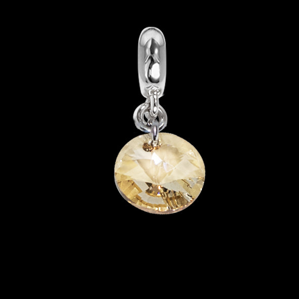 Charm con cristallo Swarovski golden Default Title