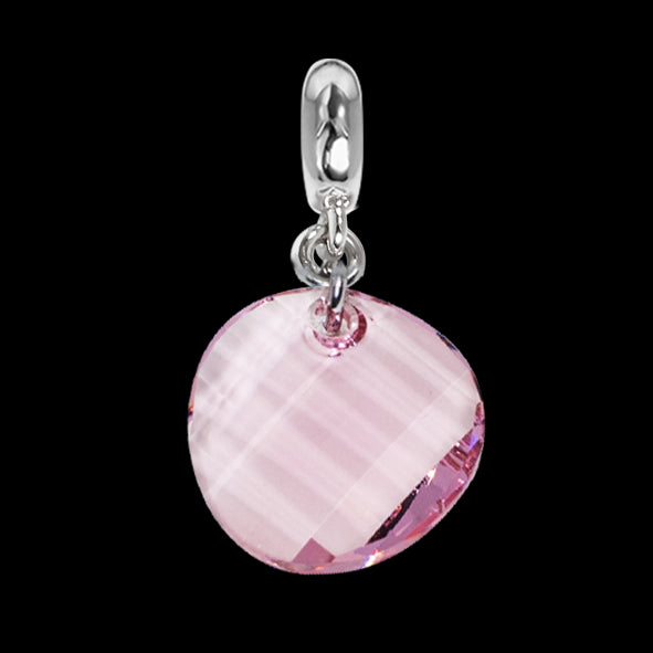 Charm con cristallo Swarovski irregolare light rose Default Title