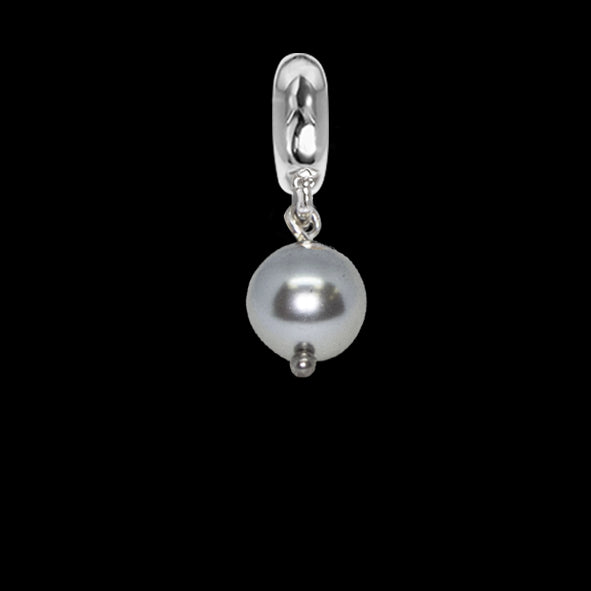 Charm con perla Swarovski light grey Default Title