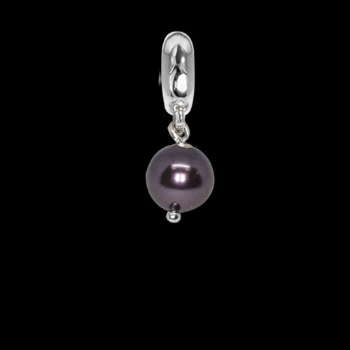 Charm con perla Swarovski burgundy Default Title