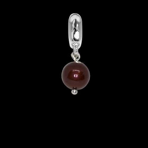 Charm con perla Swarovski bordeaux Default Title